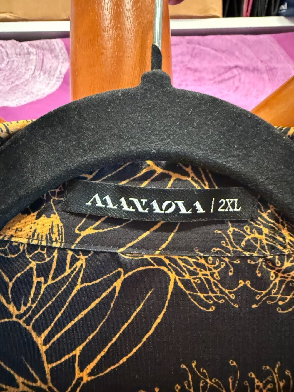MANAOLA Men's Short Sleeve Button Down XXL Shirt - Picture 3 of 4